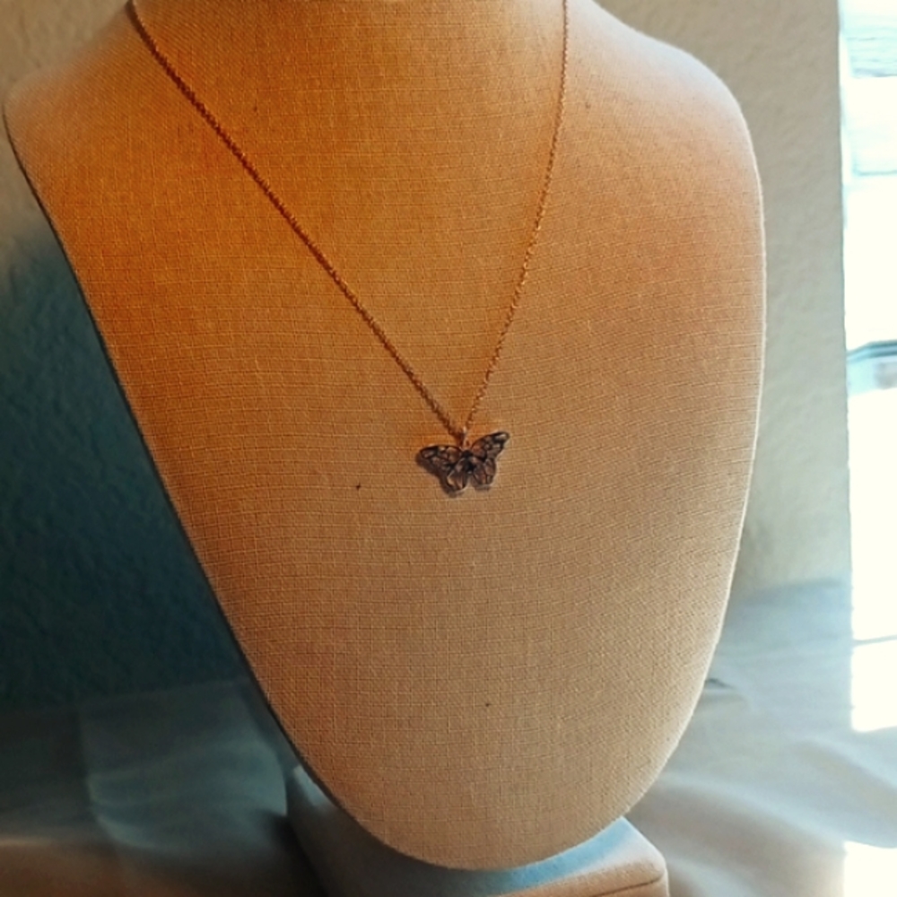Lauren Conrad Gold Butterfly Necklace: 16 inch